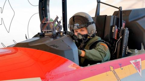 La princesa Leonor durante su primer vuelo en solitario en diciembre del 2025