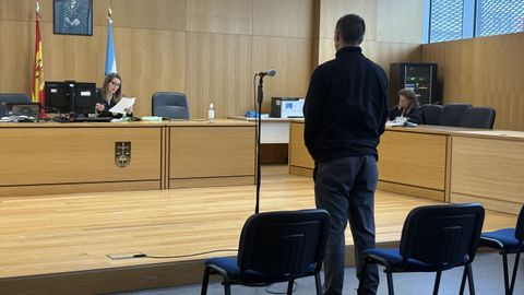 El acusado, durante el juicio en Ourense