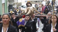 En la imagen, el traslado del Cristo de la Buena Muerte este S&aacute;bado de Pasi&oacute;n desde San Juli&aacute;n a la Orden Tercera