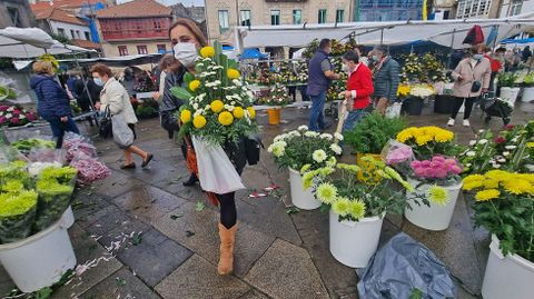 Mercado de las flores de difuntos en la Ferrera