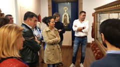 Un momento de la visita de Katy Varela (en el centro) y el conselleiro Rom�n Rodr�guez al Museo de Arte Sacro de Monforte