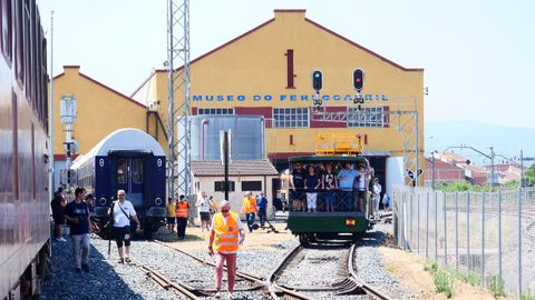 Otro aspecto de la visita organizada por la Asociación de Amigos del Ferrocarril de Madrid