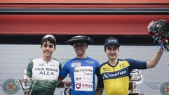 Los tres primeros clasificados de la prueba.