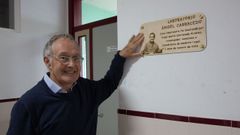 �ngel Carracedo, hace unos d�as en el colegio de Cabana