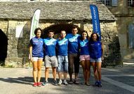 Los equipos coru�eses Gallaecia Raid Outlet Descanso y Keltoi Fridama, que participaron en el duro Raid de Aveyron