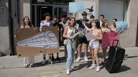Imagen de la acción reivindicativa en Viana do Bolo.