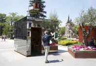 La caseta de la plaza de Espa�a ser� uno de los puntos de informaci�n que se desmantelar�n. 