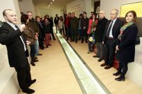 Autores de los proyectos finalistas durante su visita al Centro do Vi�o da Ribeira Sacra. 