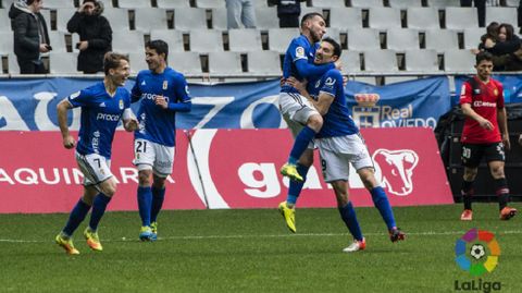 Toch� celebra su gol frente al Mallorca
