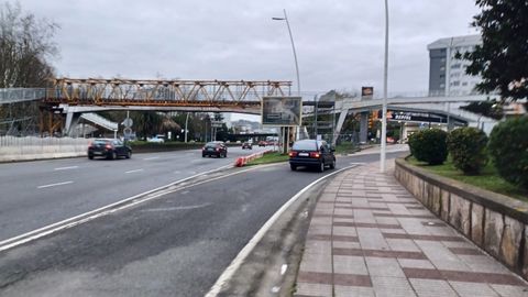Zona en la que tuvo lugar el accidente entre dos veh�culos
