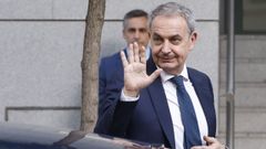 El expresidente Zapatero, a su llegada a la Audiencia Nacional.