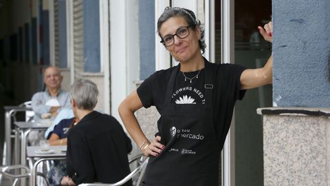 Amor Prez, del Cafetn Amor, en la plaza del Mercado