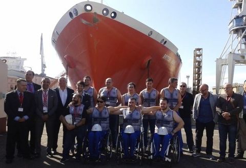 La presentaci�n tuvo lugar en las inmediaciones del dique de reparaciones n�mero tres.