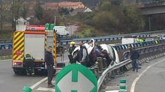 El accidente en la A-55, en im�genes