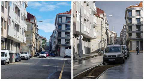 El antes y el despu�s de las obras en la calle Alejandro Pedrosa.