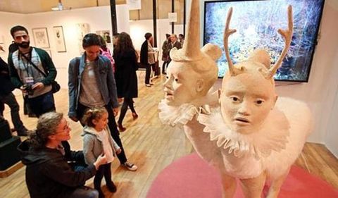 Una imagen de una de las ediciones de la feria ArteOviedo