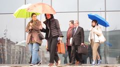 Salida del juicio por el parricidio de Monteana en la sede de Gij�n de la Audiencia Provincial de Asturias.Salida del juicio por el parricidio de Monteana en la sede de Gij�n de la Audiencia Provincial de Asturias