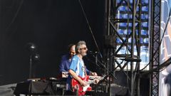 Xoel L�pez, con la camiseta del Deportivo en el Morri�a Fest