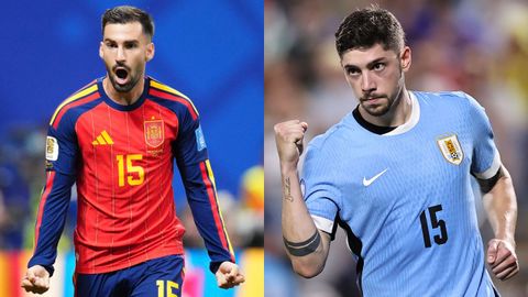 �lex Baena y Fede Valverde, jugadores de la selecci�n espa�ola y uruguaya, respectivamente