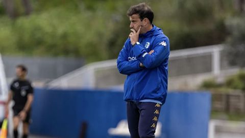 Simón Lamas, durante su temporada en el FC Vizela