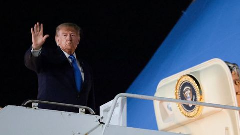 Trump, en el Air Force One en una imagen de archivo