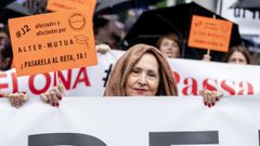Una mujer durante una manifestaci�n el pasado 8 de mayo del 2026 en Madrid convocada para reclamar una pasarela al RETA para los mutualistas.