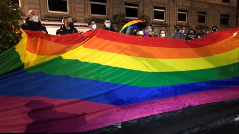 Manifestaci�n en apoyo a Kevin, v�ctima de agresi�n hom�foba.Manifestaci�n en apoyo a Kevin, v�ctima de agresi�n hom�foba