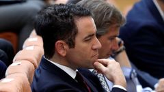 El secretario general del PP, Teodoro Garc�a Egea, este mi�rcoles, en la Asamblea de Madrid