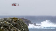 Imagen de archivo del helic�ptero de Salvamento Mar�timo en un adiestramiento en Covas.