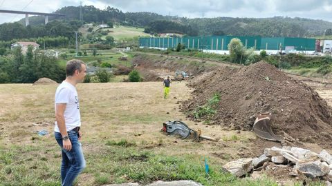 El alcalde, Iv�n Fern�ndez, en las obras de Corvera