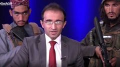 Un presentador rodeado de talibanes armados pide al p�blico que no tenga miedo
