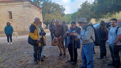 Participantes na ruta micolxia que se desenvolveu este domingo