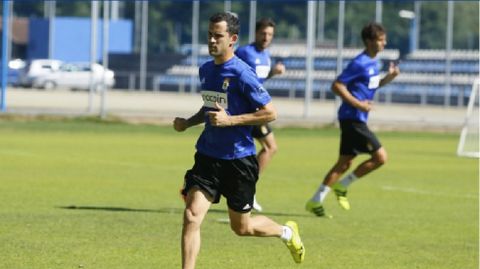 Miguel Linares durante un entrenamiento