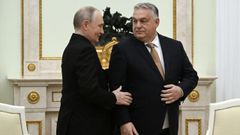 Putin y Orbn, durante su reunin en el Kremlin este viernes.
