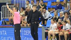 Suso Garrido en el primer partido en casa del Ensino disputado en el Pazo