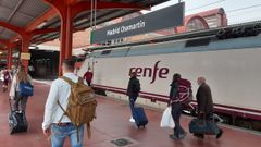 Llegada del Alvia procedente de Galicia a la estaci�n de Chamart�n