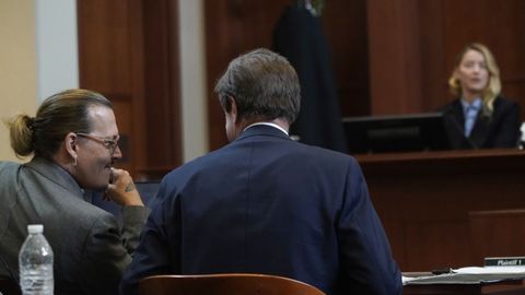 Johnny Depp, durante el testimonio de su exmujer, Amber Heard