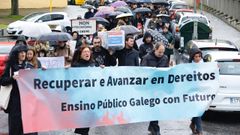 Imagen de una de las �ltimas manifestaciones por la ense�anza p�blica en Ferrol, el pasado mes de diciembre