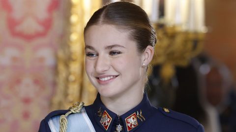 La princesa Leonor, durante la Pascua Militar