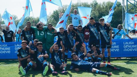 Los jugadores del Celta Integra de La Liga Genuine.