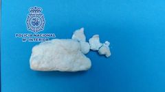 Imagen de archivo de coca�na sin cortar intervenida en Mar�n