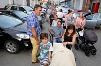 El recinto habilitado en el Rego da Balsa se llen de visitantes a ltima hora de la tarde. 