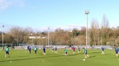 Los jugadores del Oviedo en El Requex�n