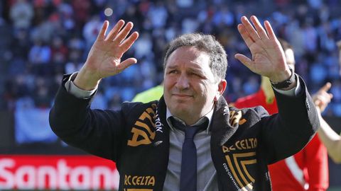 Eusebio Sacrist�n, en un homenaje en Bala�dos en el a�o 2023.