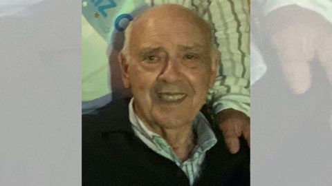 Marcelino Ags Outeda, de 88 aos, que esta maana iba vestido con un polo azul marino.