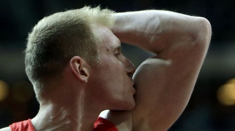 Arthur Abele, de Alemania, en el heptatlón.