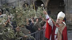 Bendici�n de los ramos y procesi�n de la Borriquita en Santiago