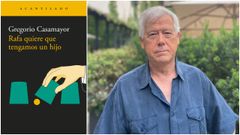 A la derecha, el escritor manchego afincado en Barcelona Gregorio Casamayor. A la izquierda, portada de su libro.