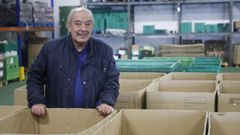 Manuel Gonzlez, coordinador de Balrial en Ferrol, este lunes en el almacn de A Gndara