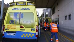 Entrada del servicio de urgencias del hospital Montecelo, en Pontevedra, en una imagen de este martes
